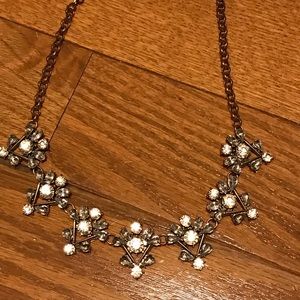 Brass rhinestone necklace